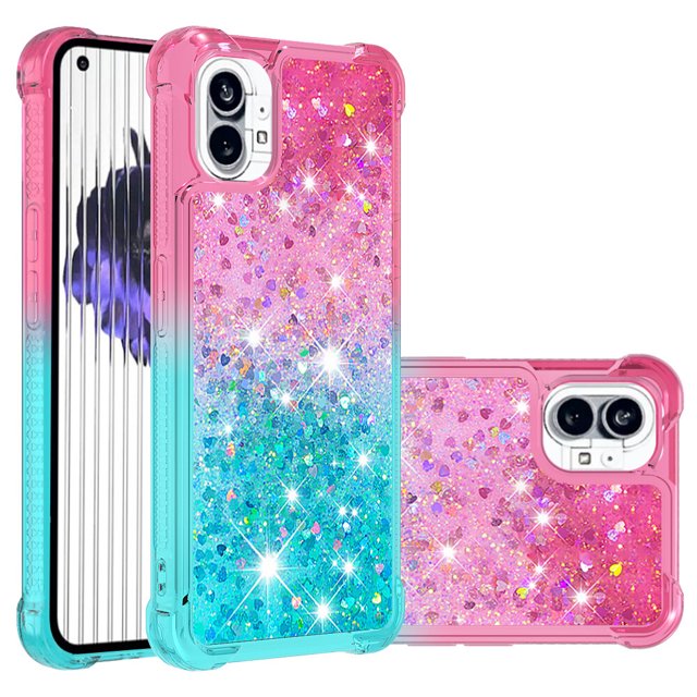 Funda para Nothing Phone 1 Transparente con Brillos Carcasa Protectora Antigolpes con Glitter Brillante