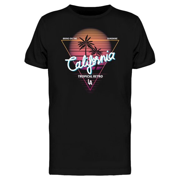 80S Vintage California Slogan Tee Men's -Image by Shutterstock