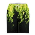 thumbnail image 5 of Jinhomg Fashion Summer Shorts for Men Novelty Fancy 3D Fire Graphic Beach Shorts Casual Comfy Elastic Drawstring Waist Shorts with Pockets 2025 Vacation Shorts Yellow L, 5 of 5