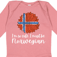 thumbnail image 4 of Inktastic I'm So Cute, I Must be Norwegian Sunflower Norway Flag Boys or Girls Long Sleeve Baby Bodysuit, 4 of 5