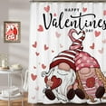 thumbnail image 7 of Newhomestyle Valentines Day Shower Curtain, 72"X72" Gnome Valentine Shower Curtain, Valentines Bathroom Decor, Happy Valentines Day Bathroom Set with Hooks, Cortinas de Baño de San Valentin, 7 of 7