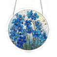 thumbnail image 2 of Acrylic Jigsaw Puzzle Suncatcher - Floral Stained Glass Window Hanging, Wildflower Home Decor Creative Gift for Women Men Mom, 2 of 8