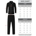 thumbnail image 5 of MoFiz Pjs Men's Long Sleeve Top & Pants 100% Cotton Pajama Sets Button Down Cozy Loungewear Set, 5 of 8