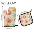 thumbnail image 2 of Yayeee Oven Mitts and Pot Holder Set of 4 Heat Resistant Kitchen Gloves Baking Hot Pad, Beach Toys Pattern, 2 of 5