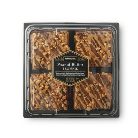 Marketside Peanut Butter Brownie, 19 oz, 4 Count