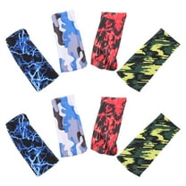 MUSEYA 8pcs Boys Headbands with Sweat Wicking Cloth Athletic Headbands for Kids Running Basketball and Fitness