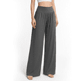 thumbnail image 3 of MLDRA Wide Leg Pants Women Flowy Dressy Cotton Casual Womens Pants Elastic High Waist Palazzo Pant for Women with Pockets, 3 of 6