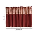 thumbnail image 3 of Polyester Rideaux en Rideau en Dentelle de Noël Occultant Rideau de Douche Court Brodé Décoration de Vitrine de Café pour les Fêtes Rouge Polyester 91x66cm 1Pcs Rkxzt, 3 of 6