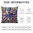 thumbnail image 5 of Fenyluxe Throw Pillow Cover Colorful Octopus Home Decor Pillowcase for Sofa White, 5 of 5