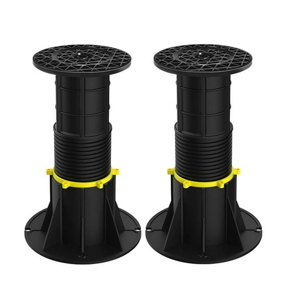 2 Pcs Adjustable Height Bed Support Legs 8.5-13 Inch, Bed Frame Center Support Legs for Bed Frame/Be Black Plastic