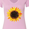 thumbnail image 4 of Inktastic Summer Grunge Sunflower Women's V-Neck T-Shirt, 4 of 5