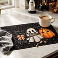 thumbnail image 6 of Table Decor, Fall and Halloween Decor, Bat Decorations for Halloween, Halloween Party Decor, 16X12 Inch Printed Linen Placemats, Stain Resistant, Quick to Rinse Clean, Heat, 6 of 7