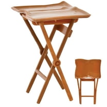 Brown TV Tray for WWE & AEW Wrestling Action Figures (2.5 Inches Tall)