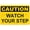 Warning Sign 2, variant on Metal Sign Caution WATCH YOUR STEP - 8"x12" Sign for Office Enterprise, Safety Equipment Warning, Staircase, Trip Prevention