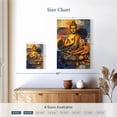 thumbnail image 4 of Elephant Stock Lotus Form Sitting Buddha Wall Art - Vertical Canvas Wall Art - Living Room Wall Decor - People Canvas - Orange And Blue Decor - 8" x 12", 4 of 8