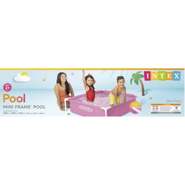Intex Mini Frame Pool 48”x48”x12” Kiddie Pool (Open Box – 2 Pack) – Pre-Formed, 2 X 57173EP-U-A