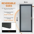 thumbnail image 5 of Sdstone Grisham Deluxe 36'' x 80'' Steel Security Door, 310-Black, 5 of 7
