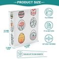 thumbnail image 5 of Full Easter Eggs 3 Ring Binders 1.5 inch Hardcover File Folders with Interior Pockets A4 Size Organizer for School Office Hospital Set of 2, 5 of 8