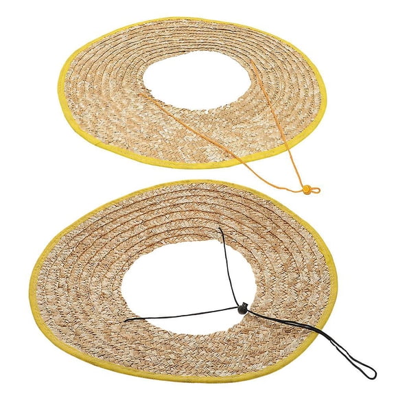 2pcs Hard Hat Sun Shade Construction Site Helmet Straw Sun Visors Shield Covers