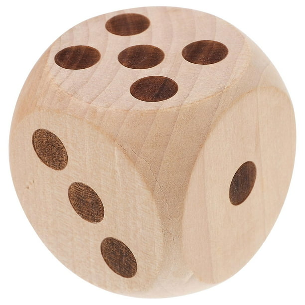 Set De 5 Dados De Madera Natural Sin Pintar – Tamaños De 1 A 6 Cm, Esquinas Redondeadas, Para Manualidades Y Juegos