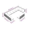 thumbnail image 4 of vidaXL 12 Piece Garden Lounge Set with Cushions Poly Rattan Dark Grey, 4 of 4