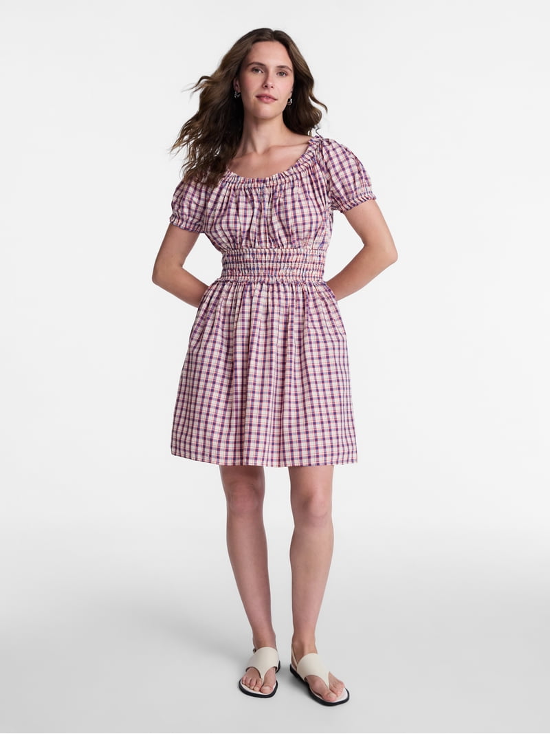 cotton on short dresses Floral Print Mini Dress, Boho Cotton Summer Dress