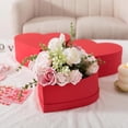 thumbnail image 3 of Red Heart Shaped Gift Boxes with Lids: Set of 3 Cardboard Heart Shaped Boxes for Flowers, Chocolates, and Presents, Large Gift Box for Flower Arrangements and Valentine’s Day Gifts, 3 of 6