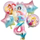 thumbnail image 1 of globos de aluminio de Cenicienta Rapunzel para niña, decoraciones de fiesta de cumpleaños de princesa, bolas de helio con número de 32 pulgadas, globo de juguete para niños（6 pcs15, 1 of 5