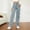 d-199Light Blue41, variant on MEZZALL Women Fashion Solid Color Loose Button Pant Pocket Washed Polished Waist Ripped Jeans Trousers Holiday Daliy Slacks