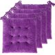 thumbnail image 1 of Granjero Gordo Cojín de asiento/silla de comedor de 4 piezas, cojín de patio, lavable a máquina y apto para secadora (franela de 40,6 x 40,6 cm, morado), 1 of 5