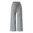 thumbnail image 3 of fvwitlyh Pants for Women Petite Pants for Women Work Casual Cotton Trouser Linen Linen Pants Solid Women's Pants Women Casual Pants Size 14 Cargo Pants Women, 3 of 5