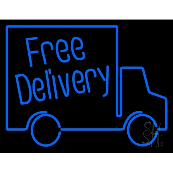 Free Delivery With Van LED Neon Sign 15 x 19 - inches, Clear Edge Cut Acrylic Backing, with Dimmer - Bright and Premium built indoor LED Neon Sign for Bar decor.
