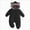 A38-Black, variant on Baby Winter Fleece Lined Snowsuit Quilted Bear Ear Hooded Romper Full Zipper Warm Jumpsuit Outfit