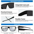 thumbnail image 6 of TINHAO Sunglasses Fit Over Glasses for Men Women Square Sun Glasses UV400 Protection Shades, 6 of 7