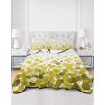 thumbnail image 2 of Quilts Twin Size Bedding Set, Ombre Yellow Polka Dot Lightweight Quilted Comforter, Abstract Watercolor Geometric Soft Reversible Bedspread Coverlet with Pillow Covers for All Season, 68" x 86", 2 of 7