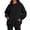 Black, variant on Women's Floral Embroidered Hoodie Sweatshirt, Long Sleeve Kangaroo Pocket Relaxed Pullover Top for Casual Everyday Wear