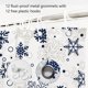 thumbnail image 4 of Cortinas de Ducha de Navidad de Invierno para Baño Cortina de Ducha de Copo de Nieve Azul Decoración de Baño Navideña de Invierno Vacaciones Cortinas de Baño de Tela Lavable Durable, 4 of 4