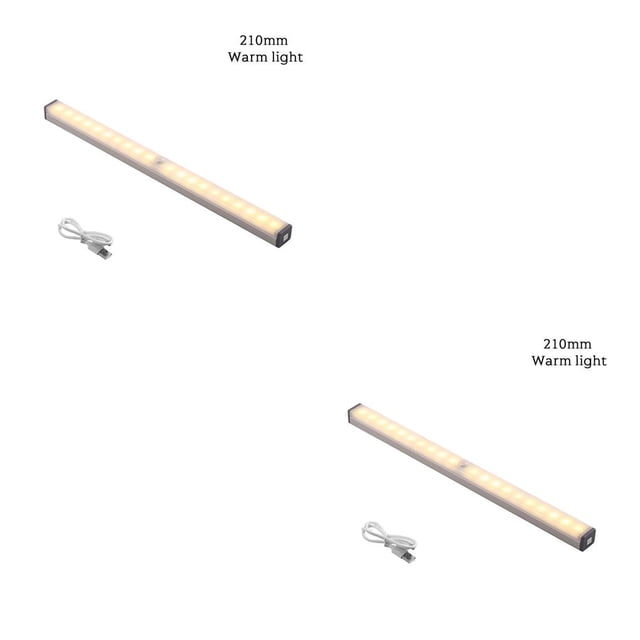 Luz LED Inteprter para gabinete lámpara con sensor de movimiento inteligente recargable iluminación blanca