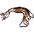 thumbnail image 2 of Five Rosaries : Black, Tan, Ivory, Brown and Maroon Colored Wooden Beads Rosary Necklaces with Jesus Imprint Cross, 2 of 3