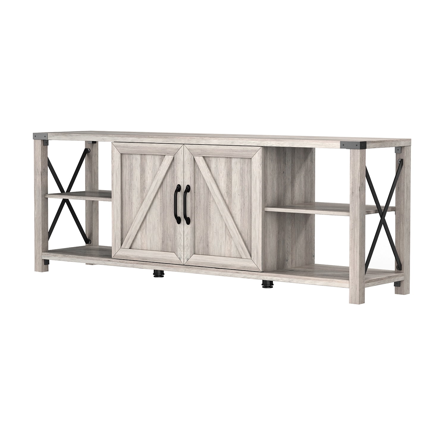 Kadyn 68" TV Stand, Wood Metal TV Console with Storage Cabinets and Shelves, Particle Board TV Stand for Televisions Up to 78", Antique Grey White Kadyn 68" TV Stand, Wood Metal TV Console with Storage Cabinets and Shelves, Particle Board TV Stand for Televisions Up to 78", Antique Grey White