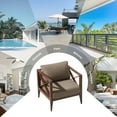 thumbnail image 2 of MBY Outdoor Aluminum Patio Furniture Set, 2-Seats Patio Conversation Sofa Set with 1 Coffee Table, All Weather for Pool, Balcony, Garden-Brown, 2 of 9