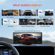 MHCABSR Portable Apple CarPlay In-Car Display, 10.26-inch Wireless Apple CarPlay and Android Car Stereo, 4K HD Dashcam