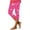 Hot Pink, variant on BangWanChi Leggings for Women Capri Women's High Waisted Summer Floral Print Slim Bottom Capris
