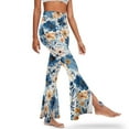 thumbnail image 2 of FKELYI Retro Flower Print Yoga Pants for Women Girls Flare Leggings Bell Bottom Leggings Pants Wide Leg Tummy Control Sweatpants Athletic Leggings for Gym Home Yoga, XS, 2 of 7