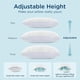thumbnail image 3 of Almohadas de espuma viscoelástica triturada: almohadas firmes para dormir de lado, almohadas con rayón derivado del bambú, funda transpirable y altura ajustable (1, estándar), 3 of 8