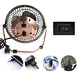 thumbnail image 3 of ZHAOCHENG Miniventilador de escritorioUSBFlexibleRotación de 360°Ventilador de escritorio con carcasa metálicaUSBSilencioso4 pulgadaspara computadoras portátilesoficinacasaPCComputadoraBronce, 3 of 5