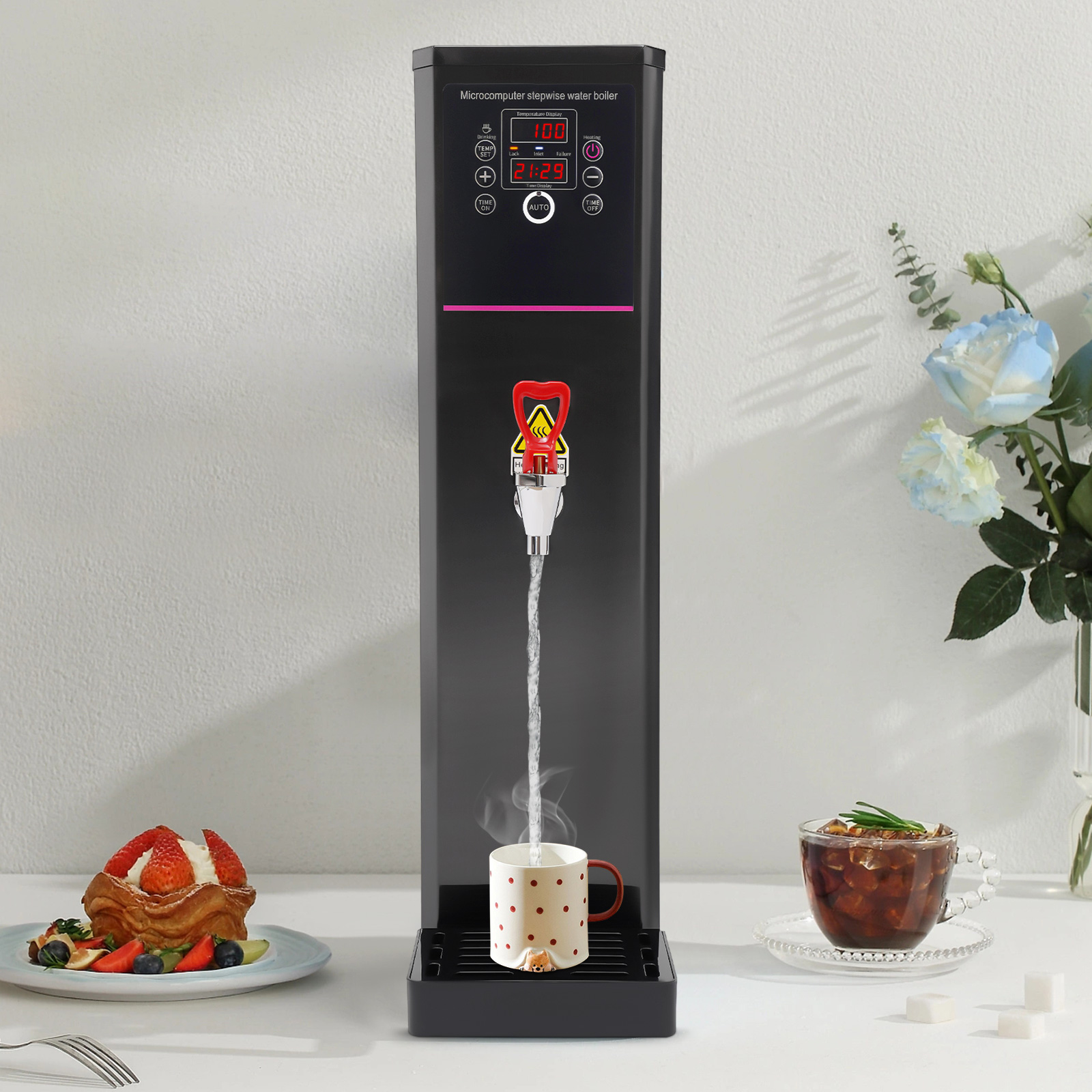 20L Electric Water Boiler, Hot Water Dispenser with Removable Drip Tray, Countertop, 110V 1500W