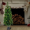 thumbnail image 4 of Árbol de Navidad Maylaviu de 1,2 m con guirnalda de luces LED y base de urna dorada, 4 of 4