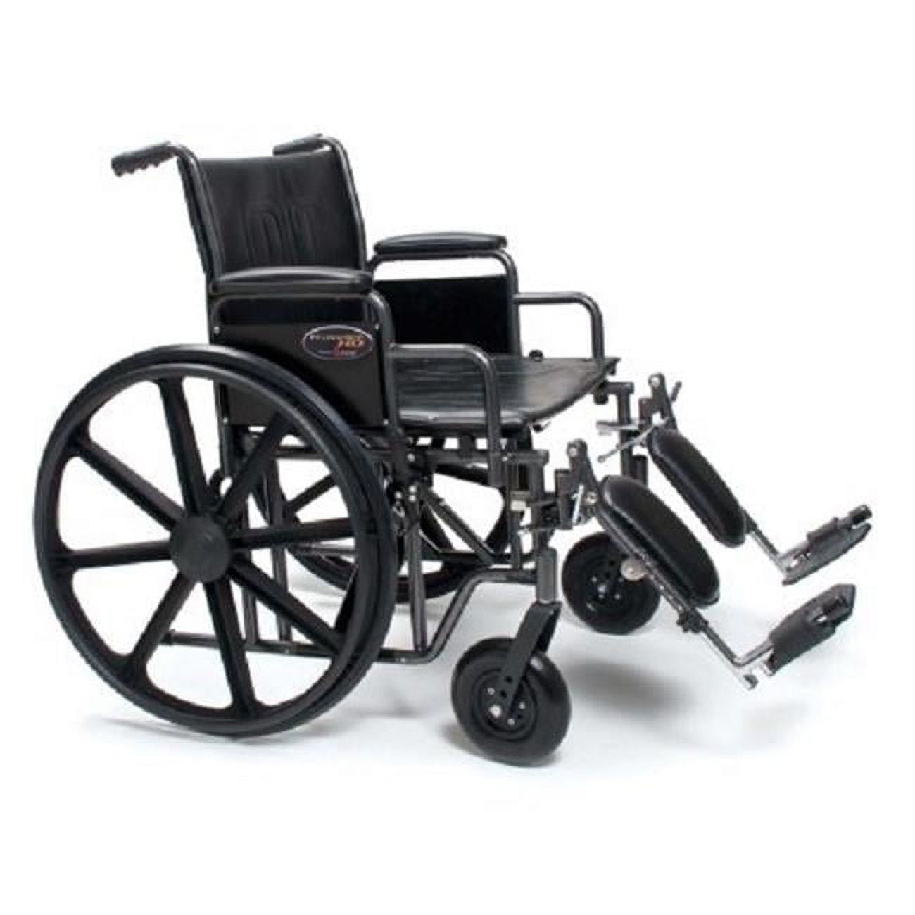 GF Health Products 3G010520 24 x 18 in. Detachable Desk Arm Wheel Chair with Swingaway Footrest, Black