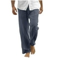 thumbnail image 2 of Big and Tall Pajama Pants for Men Casual Lounge Pants Straight Leg Loose Fit Breathable Trouser for Beach Sleep, 2 of 6